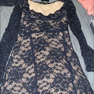 Never worn black lace dress, stops at knee (5’2)